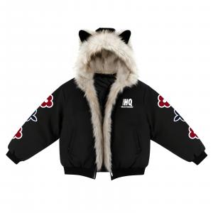 Пуховик Unisex Hooded Thickened Puffer Jacket HUANQIU, черный желтый