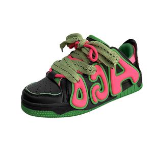 Низкие кеды для скейтбординга унисекс QIQUDUCK, черный