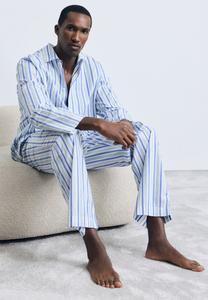 Пижамный комплект Calvin Klein Underwear BUTTON DOWN , White/Royalty/Light Blue