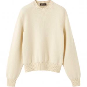 SS26 Кашемировый свитер Regular Fit женский Loro Piana, tranquil horizon белый