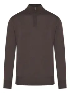 Шерстяная рубашка-поло Canali, коричневый