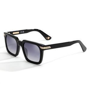 Police Пластиковая оправа квадратные солнцезащитные очки унисекс, SPLP29-52700Y\亮黑框