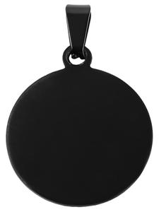 Adeliás Подвеска унисекс из нержавеющей стали, черная