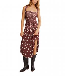Платье Free People Raylon Midi, Chocolate Combo