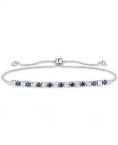 Браслет-Боло с сапфирами (1/2 карата) и бриллиантами (1/20 карата) из 14-каратного золота (также доступен с рубинами и изумрудами) Macy'S, sapphire