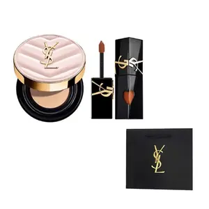 Жидкая помада с эффектом блокировки сердца, воздушная подушка с сияющим финишем, набор для коррекции тона кожи SAINT LAURENT