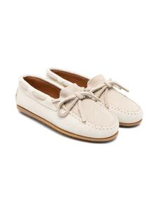 Замшевые мокасины Eleventy Kids, нейтральный