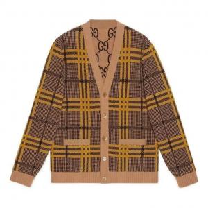 Кардиган Gucci Reversible Wool Knit Cardigan 'Brown Yellow' 696576-XKCFX-2378, коричневый