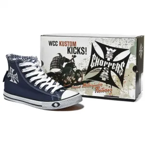 Кроссовки West Coast Choppers Hi Warrior motorcycle shoes, синий