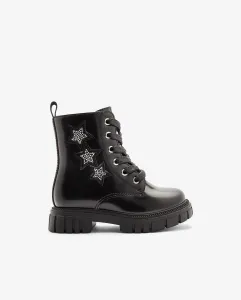 Детские ботинки в стиле милитари с внутренней молнией и звездным дизайном Conguitos, черный