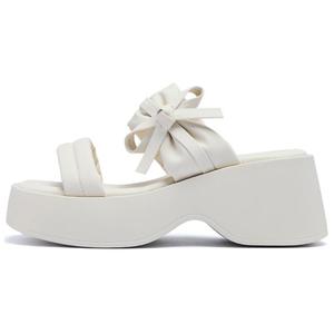 AGSDON Тапочки-слайды женские бежево-черные