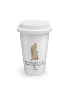 Mr. & Mrs. Panda Термокружка с изображением белой собаки и надписью