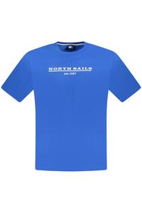 Мужская футболка North Sails хлопковая с надписью на груди, ярко-синий