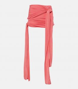 Мини-юбка из джерси со сборками Blumarine, розовый
