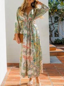 Длинное платье LA Angels, цвет grün/creme