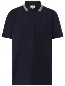 Рубашка поло с вышивкой TB BURBERRY, синий