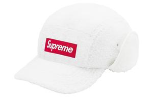 Supreme Глубокая ворсовая кепка с наушниками, White