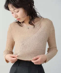 Вязаный топ с многослойным дизайном