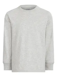 Топ с круглым вырезом и длинными рукавами POLO RALPH LAUREN KIDS, серый