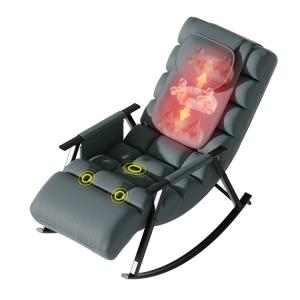 Массажное кресло Small Home для всего тела с функцией качания, полностью автоматическое с функцией разминания 703 AUX, серый