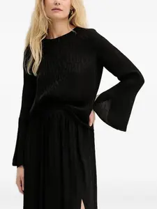 Блузка с рукавами колокол Armani Exchange, черный