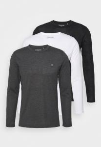 Рубашка с длинным рукавом Calvin Klein LONG SLEEVE 3 PACK, цвет Black/White/Charcoal