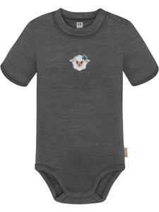 Normani Outdoor Sports Детский боди с короткими рукавами из мериносовой шерсти Tihoi, цвет антрацит