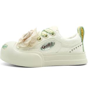 Summer Tour Женские дышащие устойчивые к истиранию низкие кеды из холста бежево-зеленые, цвет Beige Green