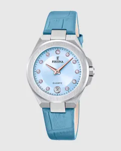 Женские часы F20701/3 Mademoiselle из синей кожи Festina, синий