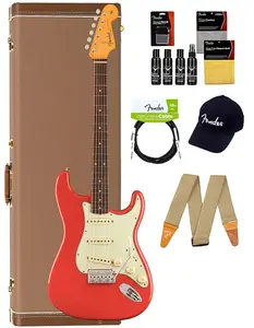 Fender American Vintage II 1961 Stratocaster - Фиеста Красный с набором для чистки