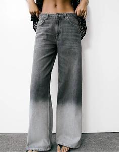 Джинсы Pull&Bear Wide-Bear серого цвета