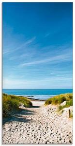 Стеклянная картина Artland Strand mit Sanddüne Weg zur See, 30x60x2 см, кремовый