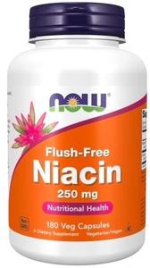 Now Foods, Niacin 250 мг ниацина и витамина B, 180 капсул