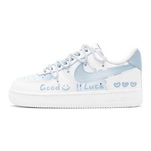 Nike Air Force 1 LE нескользящие амортизирующие износостойкие низкие детские скейтбординг кроссовки blue pink для подростков