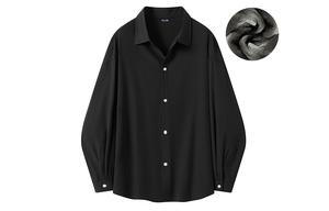 IE Универсальная повседневная рубашка Unisex I.E, Светло-коричневая короткий рукав (CY45)