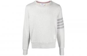 Футболка с длинным рукавом THOM BROWNE, светло-серая