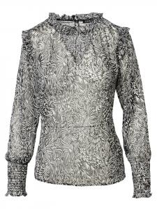 Черная блузка с длинными рукавами KOROSHI