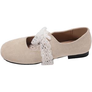 Alxnan Бежевые балетки Mary Jane, цвет Beige