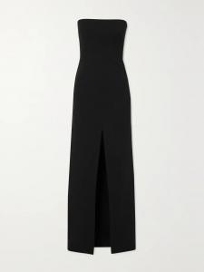 Платье макси Bysha без бретелек из эластичного крепа Solace London, черный