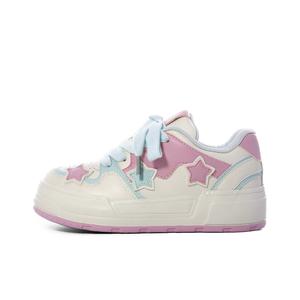 PIPI PURPLE Низкие женские скейтерские кеды бежево-розово-зеленые P, цвет Beige Pink Green P