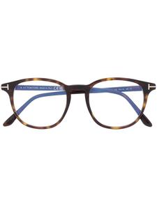Очки в круглой оправе TOM FORD Eyewear, коричневый