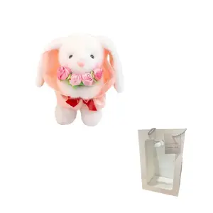 Милый плюшевый медвежонок с цветком, маленький кролик, роза, большая панда, мягкая игрушка для сна, 27 см G.DUCKKIDS