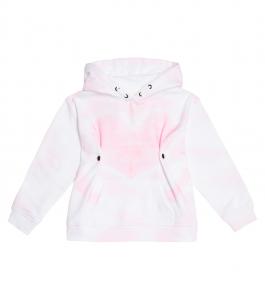Толстовка с капюшоном из хлопка с принтом тай-дай Givenchy Kids, Marshmallow