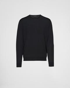 Шерстяной свитер Prada, черный