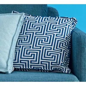 Декоративная подушка Gauzy blue No 16 с наполнителем, 1 шт. H.O.C.K., Blau + gemustert