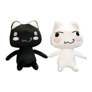 Плюшевая кукла Dora Cat высотой 30 см LOGISTAR, [Couple's]черный+белый