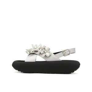 15 MINS Женские сандалии на одной застежке серебристые, цвет Silver