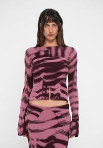 Джемпер Chet Lo TIGERS EYE LONG SLEEVE, Pink/Bordeaux/Pink