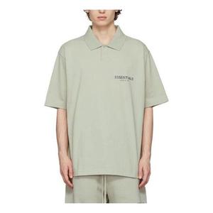 Рубашка fw21 ssense polo shirt 'concrete' Fear Of God Essentials, зеленый