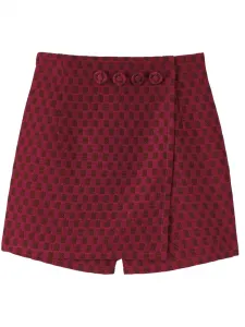 Юбка мини Jean в клетку Destree, красный